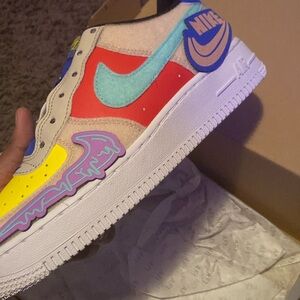 Shoes, Brand- Air forces, Color- Rainbow